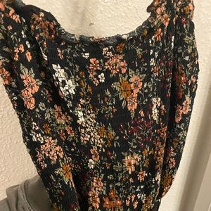 Abercrombie floral tank jumpsuit